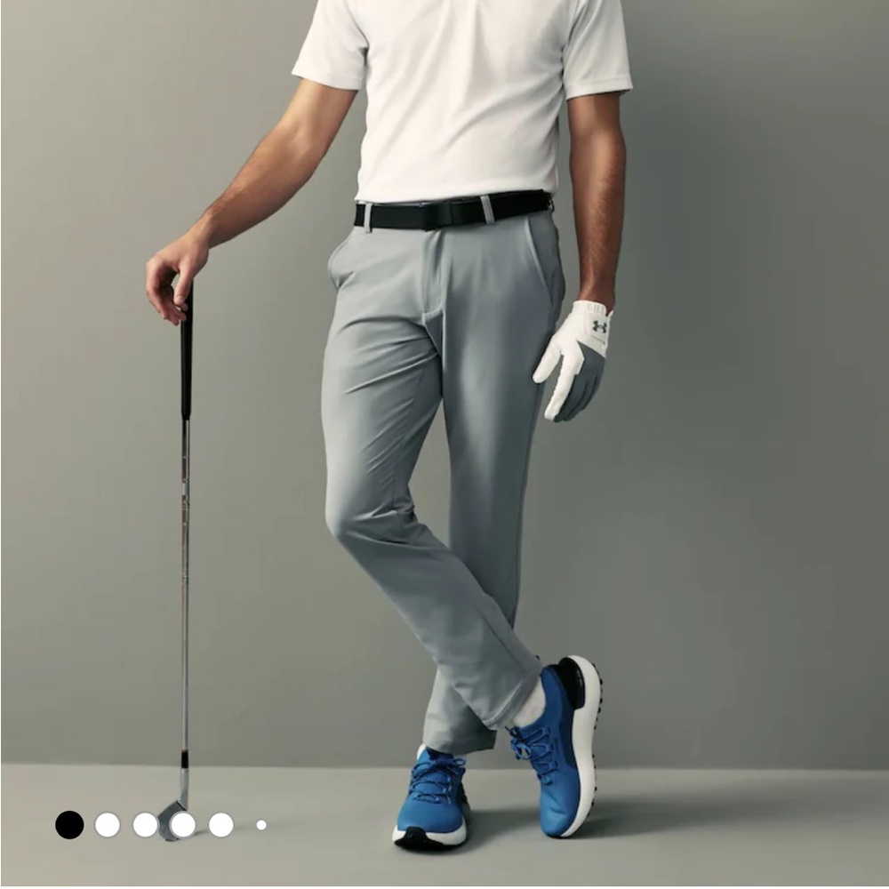 $65 Under Armour grey golf pants 36/30 36 30 nwt tech taper